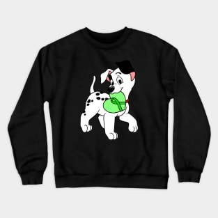 Dalmatian with green Awareness ribbon Crewneck Sweatshirt